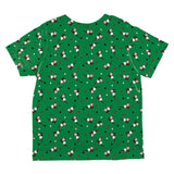 Retro Ferry Merry Christmas Ferret Pattern All Over Toddler T Shirt