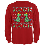 Tree Rex T Rex Ugly Christmas Sweater Mens Long Sleeve T Shirt