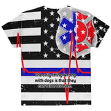 Firefighter EMT Dalmatian Live Forever Thin Red Line Flag All Over Youth T Shirt