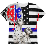 Firefighter EMT Dalmatian Live Forever Thin Red Line Flag All Over Youth T Shirt