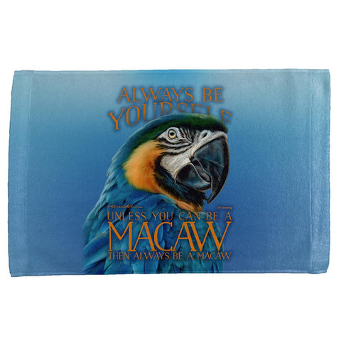 Always Be Yourself Unless Exotic Blue Macaw All Over Hand Towel