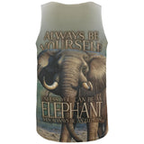 Always Be Yourself Unless Elephant All Over Mens Tank Top