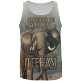 Always Be Yourself Unless Elephant All Over Mens Tank Top front view
