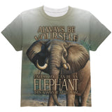 Always Be Yourself Unless Elephant All Over Youth T Shirt