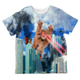 Giant Cat Laser Rampage and Destroy All Over Toddler T Shirt