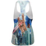 Giant Cat Laser Rampage and Destroy All Over Womens Work Out Tank Top