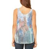 Giant Cat Laser Rampage and Destroy Juniors Flowy Side Slit Tank Top
