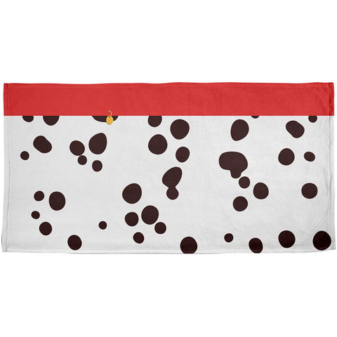Dog Dalmatian Red Collar All Over Beach Towel