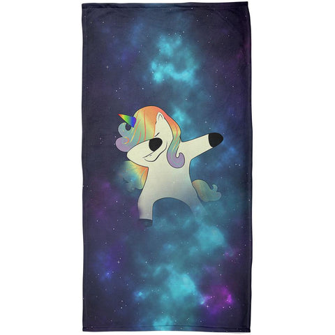 Dabbing Unicorn Galaxy All Over Beach Towel