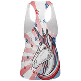 4th of July Freedom is Magical Unicorn All Over Womens Work Out Tank Top