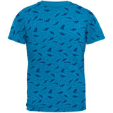 Shark Sharks Outline Repeat Pattern Mens T Shirt