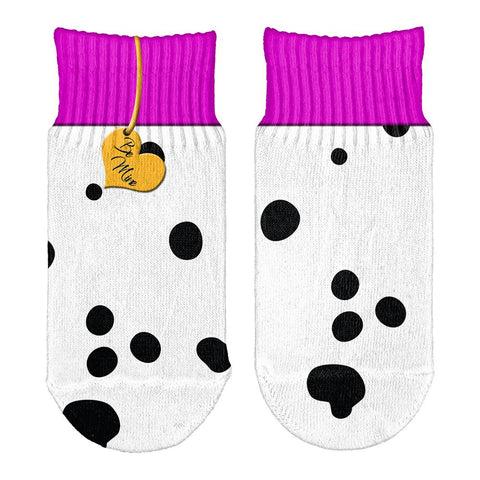 Valentine's Day Dalmatian Costume Pink Collar Be Mine Toddler Ankle Socks