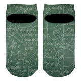 Giraffe Geek Math Formulas All Over Adult Ankle Socks