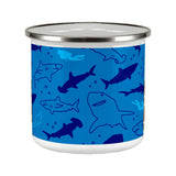 Shark Sharks Outline Repeat Pattern Camp Cup