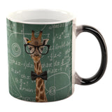 Giraffe Geek Math Formulas All Over Heat Changing Coffee Mug