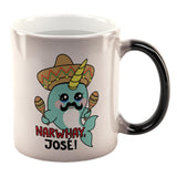 Christmas Narwhal Narwhay No Way Jose All Over Heat Changing Coffee Mug