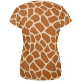 Halloween Costume Giraffe All Over Womens Costume T Shirt - back view