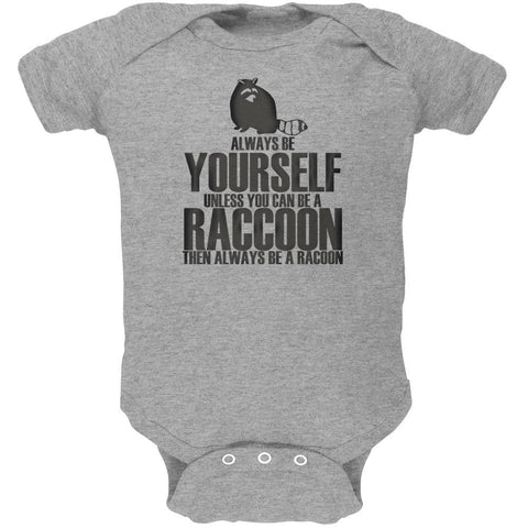 Always Be Yourself Raccoon Soft Baby One Piece