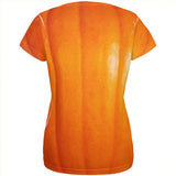 Halloween Costume Pumpkin All Over Womens Costume T Shirt with Jack-O-Lantern Headband
