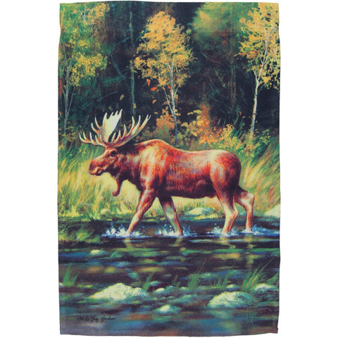 Moose Wading in the Water Mini Flag