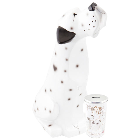Dalmatian Figurine With Money Tin Box