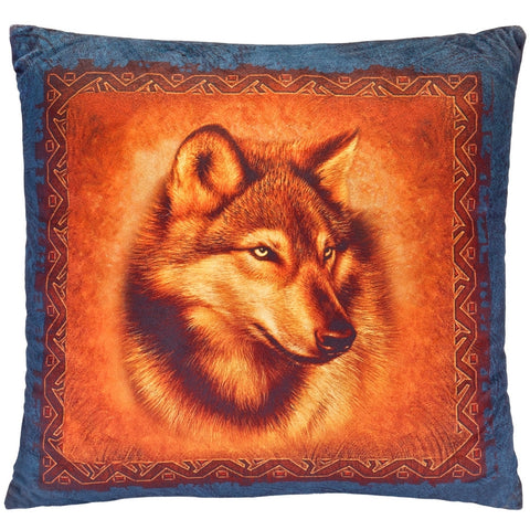 Wolf Face Square Pillow