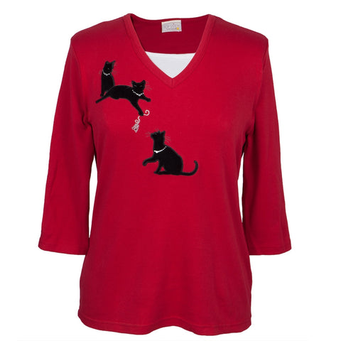 Cat Body Women's 3/4 Sleeve Shirt