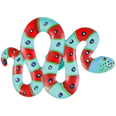 Light Blue Snake Body Bobble Metal Magnet