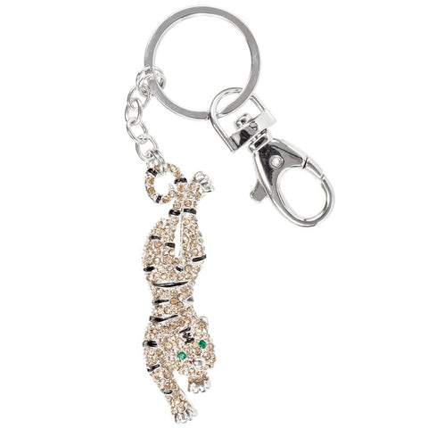 Tiger Gemmed Body Claw Clip Keychain