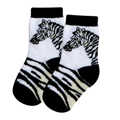Zebra Head & Stripe Juvy Socks