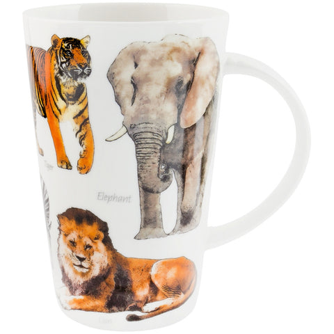 Variety Safari Animals Collage Latte Mug