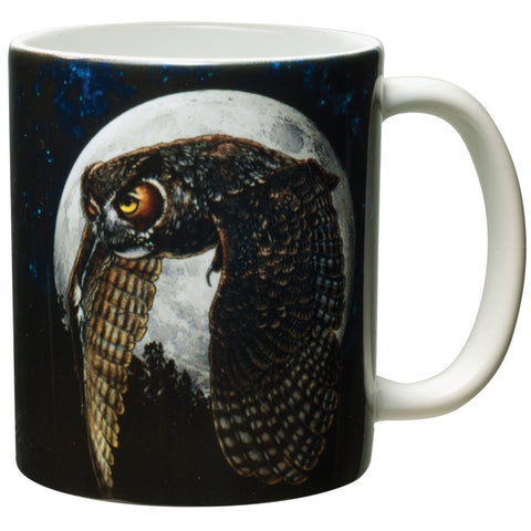 Hunter's Moon Owl White Ceramic Mug