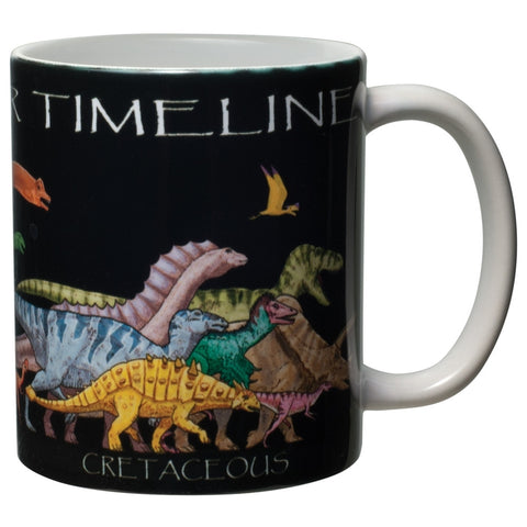 Dino Timeline White Ceramic Mug