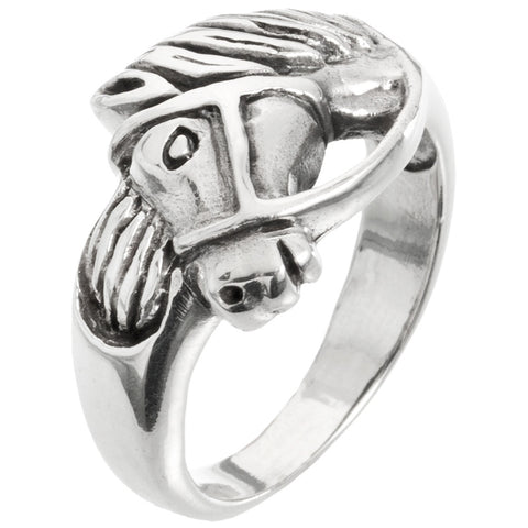 Horse Head Sterling Silver Ring