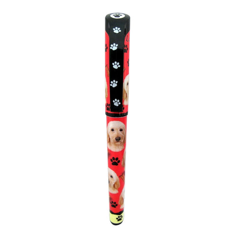 Yellow Labradoodle & Paws Refillable Gel Pen