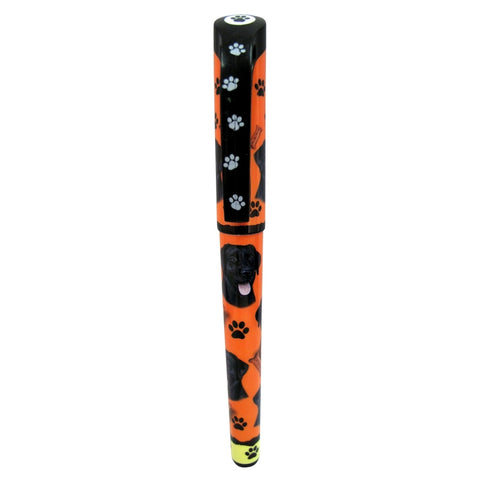 Black Labrador & Paws Refillable Gel Pen