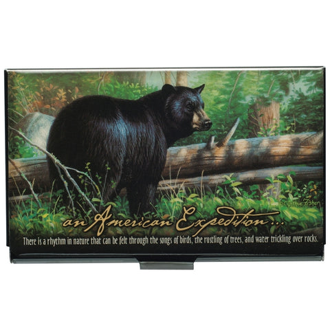 Black Bear Stainless Steel Business Card Holder