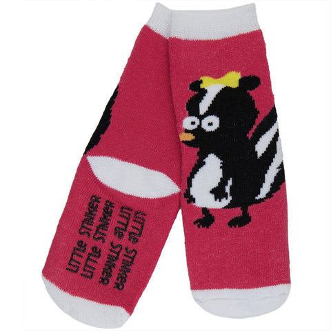 Skunk Little Stinker Infant Slipper Socks