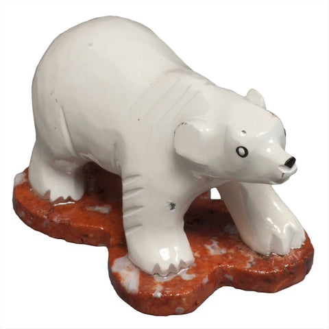 Marble Polar Bear Figurine