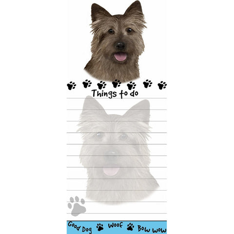 Cairn Terrier Tall Magnetic Notepad