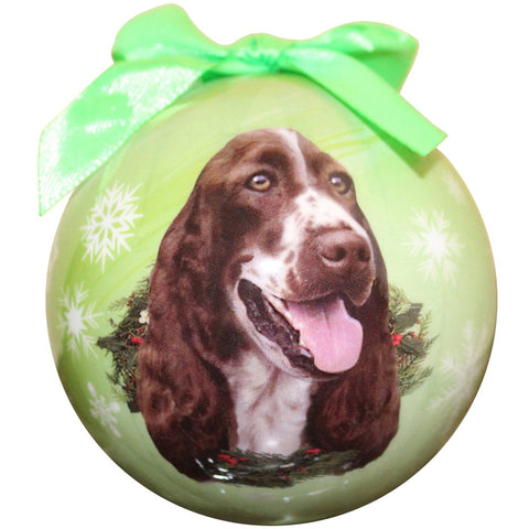 Springer Spaniel Christmas Ball Ornament