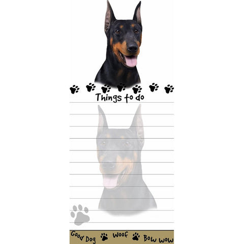 Doberman Tall Magnetic Notepad