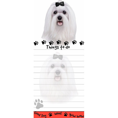 Maltese Tall Magnetic Notepad