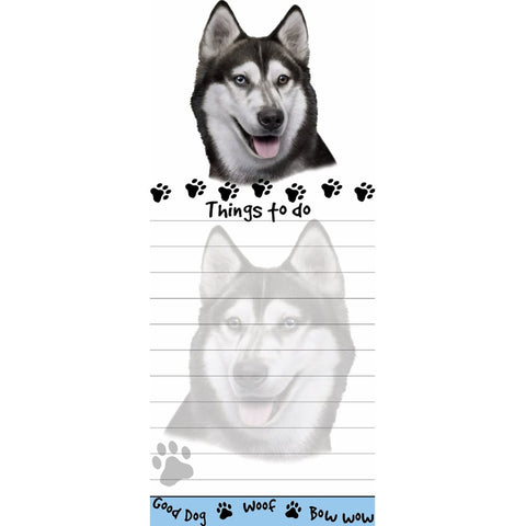 Siberian Husky Tall Magnetic Notepad