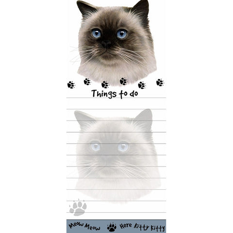 Himalayan Cat Tall Magnetic Notepad