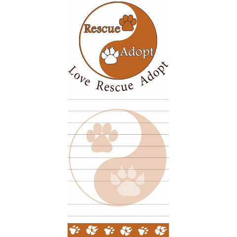 Rescue and Adopt Tall Magnetic Notepad