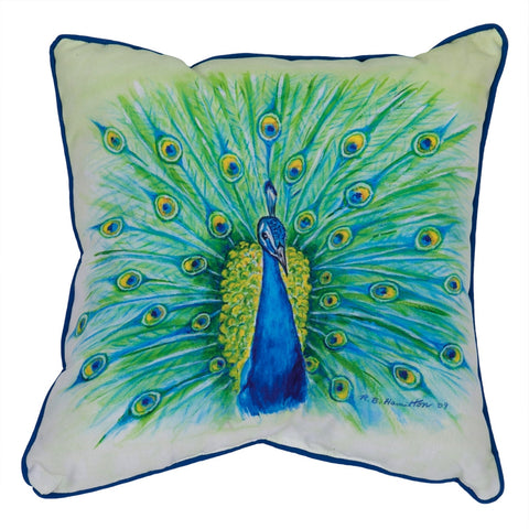 Peacock Small Indoor/Outdoor Accent Pillow