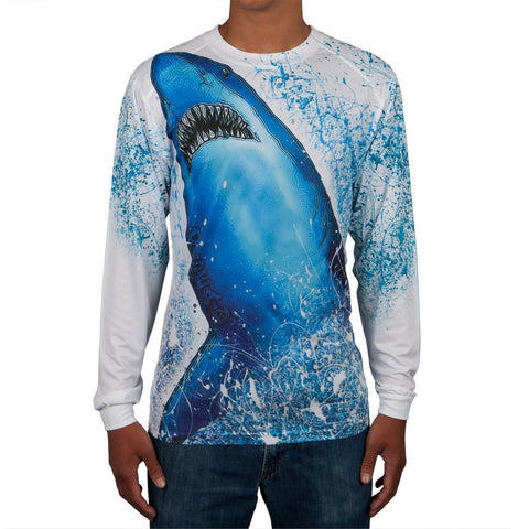 Great White Shark O-Sea-D Men's Long Sleeve T-Shirt