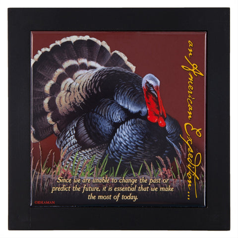 Wild Turkey Wood Framed Trivet