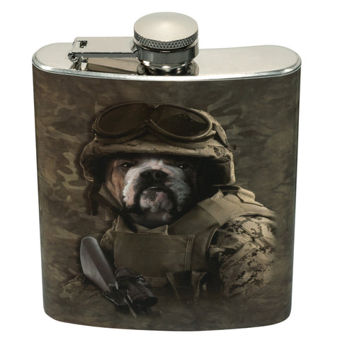 Combat Bulldog Sam Flask